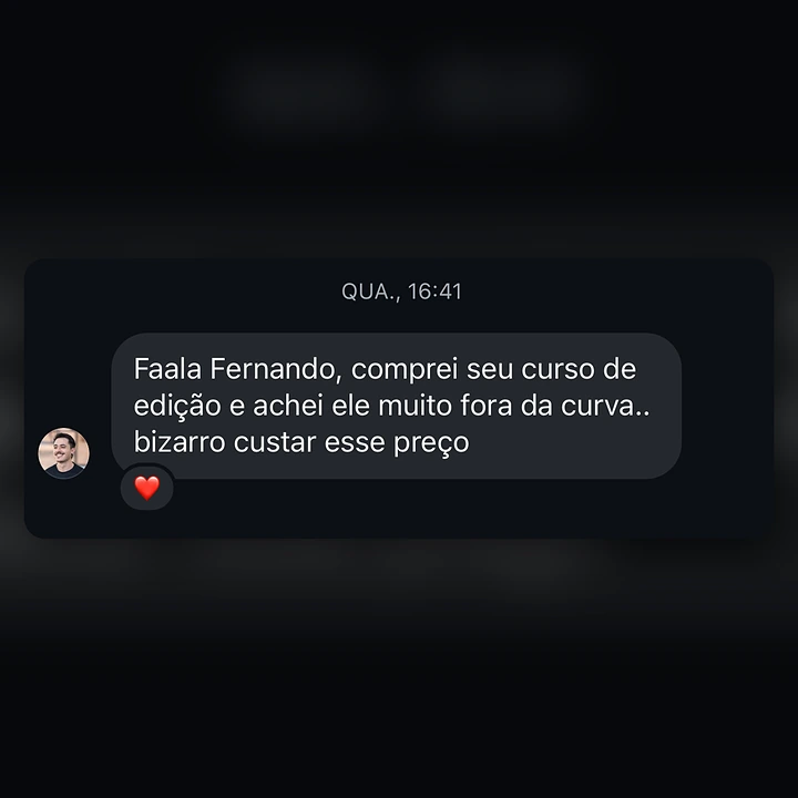 Mensagem de aluno